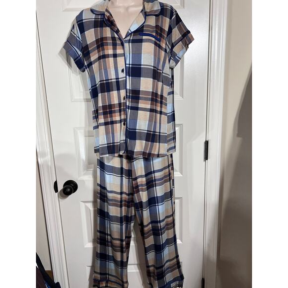 Hale Bob Plaid Pajama Set / Sleepwear, Women's Size XS, - Picture 2 of 8